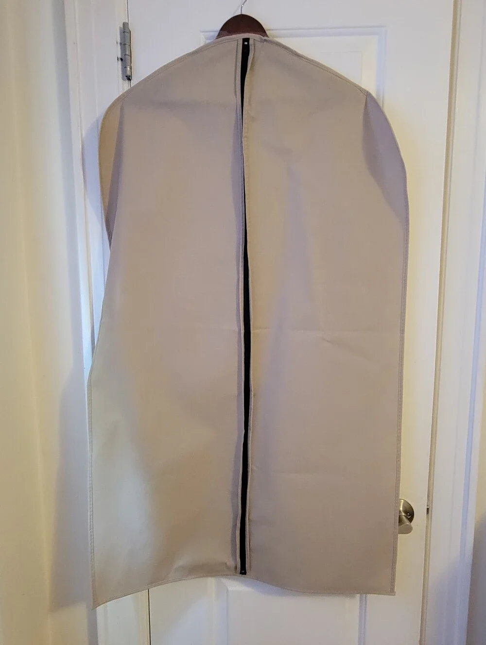 Tan Garment Bag, Coat, Jacket, Dress, Travel Clothing Storage Bag